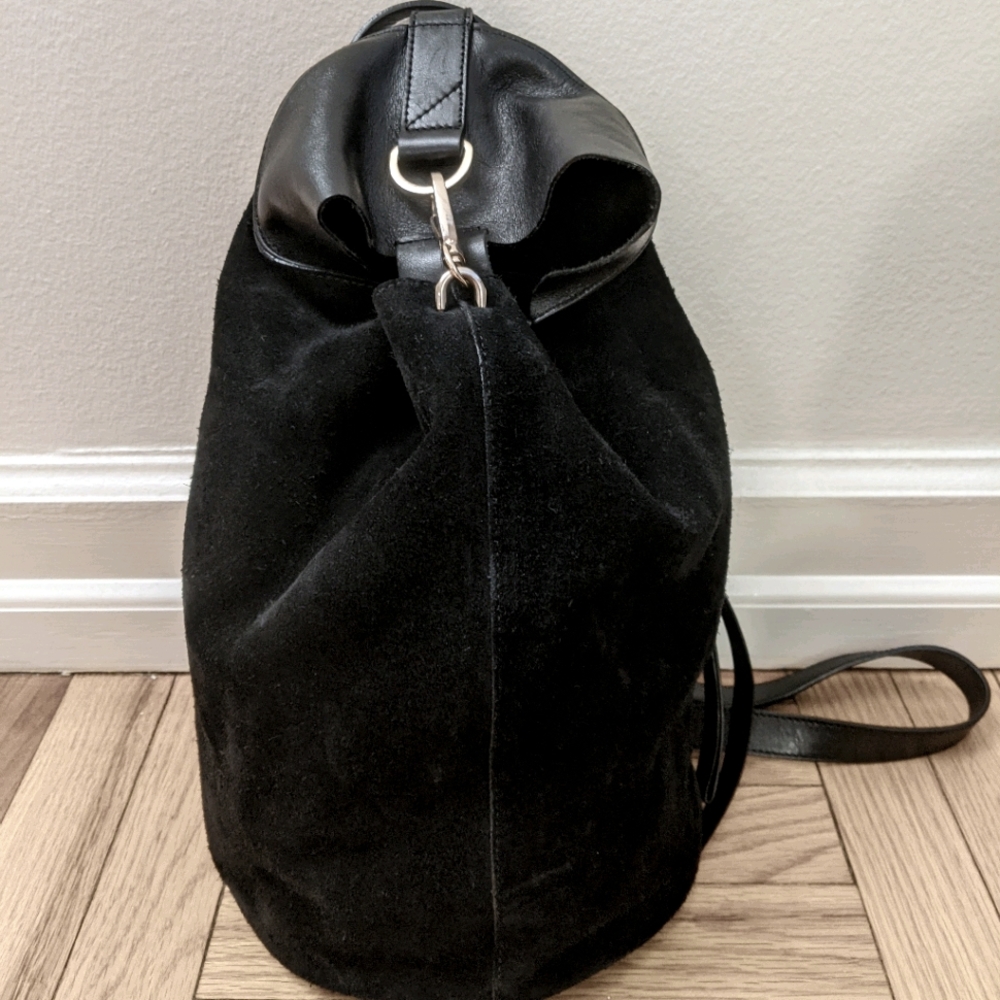 Liebeskind Berlin Black Leather & Suede Bucket Bag